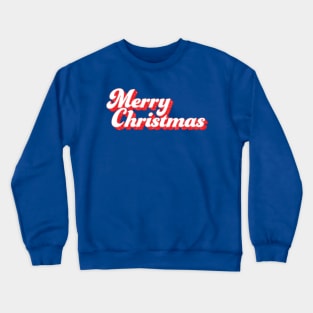 Rough Vintage Merry Christmas Design Crewneck Sweatshirt